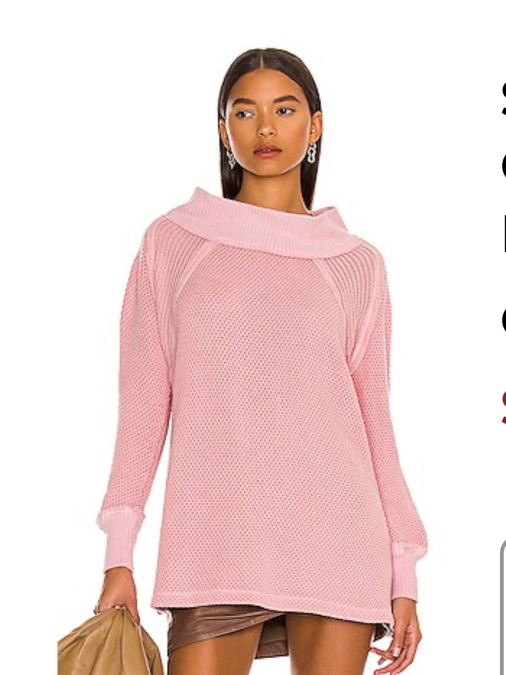 Soft Pink Women's We The Free She’s a Keeper Relaxed Knit Sweater